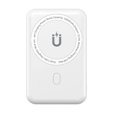 Picture of WiWU Snap Cube 10000mAh White 22.5W MagSafe Qi Wireless Power Bank
