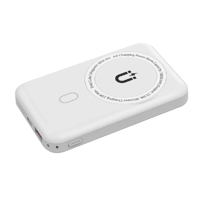 Picture of WiWU Snap Cube 10000mAh White 22.5W MagSafe Qi Wireless Power Bank