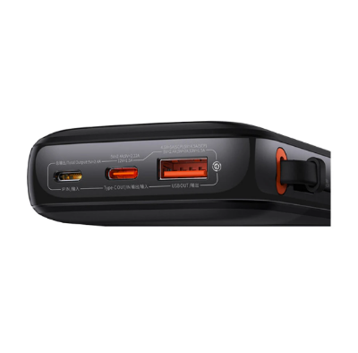Picture of Baseus PPQD060001 Qpow Pro Overseas Edition 10000mAh Black 20W Lightning & Type-C Power Bank with Digital Display
