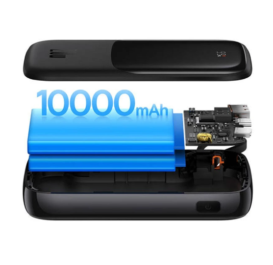 Picture of Baseus PPQD060001 Qpow Pro Overseas Edition 10000mAh Black 20W Lightning & Type-C Power Bank with Digital Display