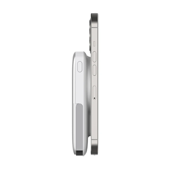Picture of WIWU Elite Wi-P018 10000mAh White 15W MagSafe Qi Wireless Power Bank With Stand