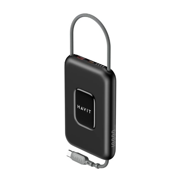 Picture of Havit PB32 10000mAh Black+Gray 22.5W Power Bank with LED Indicator