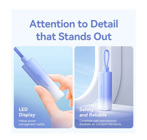 Picture of Vention FHWL0 5000mAh 20W Gradient Blue Power Bank