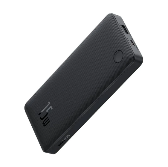 Picture of Baseus Airpow Lite P10067500123-00 10000mAh Cosmic Black 15W Power Bank with USB-A to Type-C Black Cable