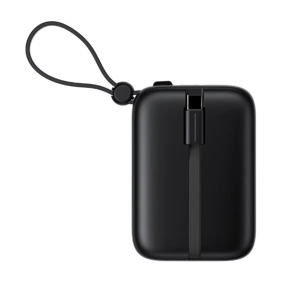 Picture of Havit PB5215 10000mAh Black Power Bank with LED Display, USB-C & Lightning Cable