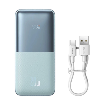 Picture of Baseus PPBD040203 Pro 10000mAh Blue 20W Power Bank with Digital Display