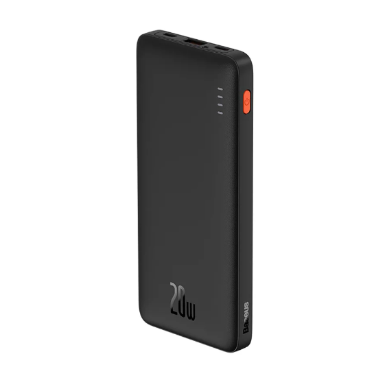 Picture of Baseus Airpow PPQD090001 10000mAh Black 20W Power Bank with USB-A to Type-C Cable