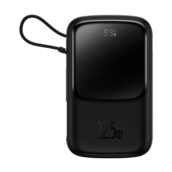 Picture of Baseus PPQD060101 Qpow Pro 10000mAh Black 22.5W Type-C Power Bank with Digital Display