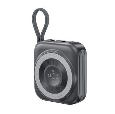 Picture of WiWU Cube Dual Cable 10000mAh Gray 22.5W MagSafe Qi Wireless Power Bank