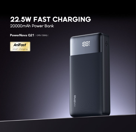 Picture of Oraimo PowerNova Q21 20000mAh 22.5W Black Power Bank with Digital Display