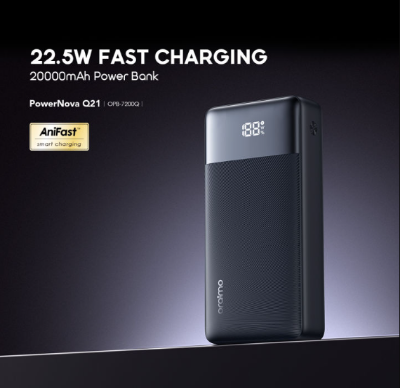 Picture of Oraimo PowerNova Q21 20000mAh 22.5W Black Power Bank with Digital Display