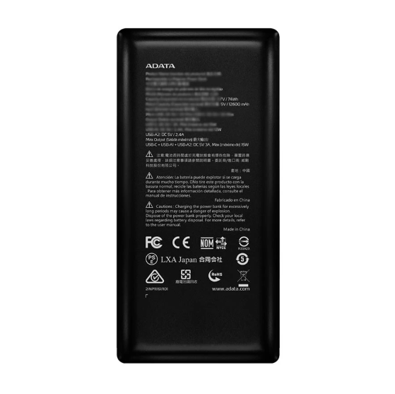 Picture of ADATA C20 20000mAh Black 15W Power Bank