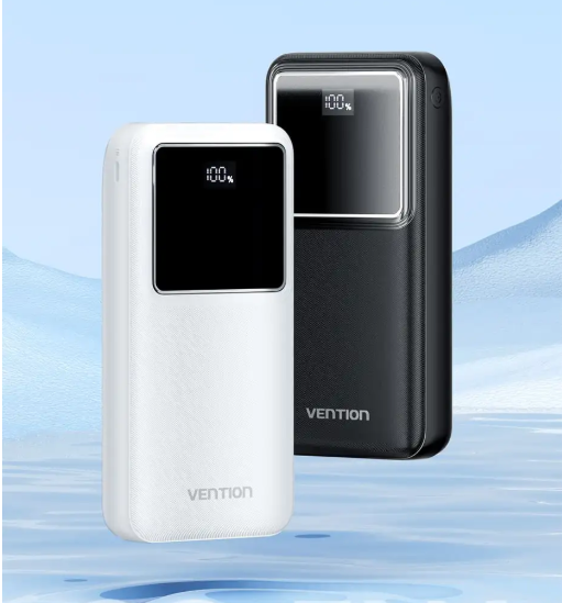 Picture of Vention FHLW0 20000mAh White 22.5W Power Bank with Digital Display