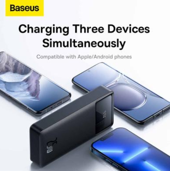 Picture of Baseus Bipow PPBD020301 20000mAh Black 25W Power Bank with Digital Display