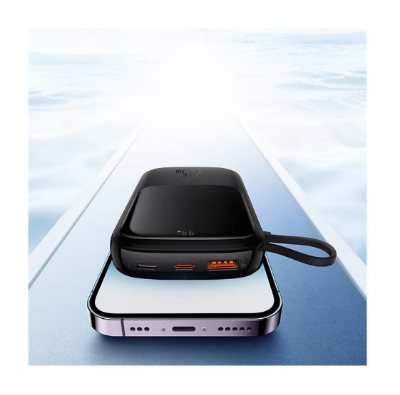 Picture of Baseus PPQD2-20C Qpow Pro 20000mAh Black 22.5W Type-C Power Bank with Digital Display