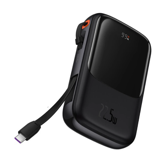 Picture of Baseus PPQD2-20C Qpow Pro 20000mAh Black 22.5W Type-C Power Bank with Digital Display