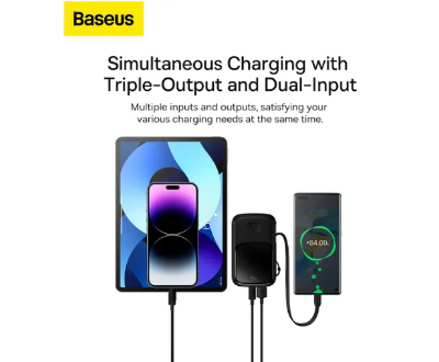 Picture of Baseus PPQD2-20C Qpow Pro 20000mAh Black 22.5W Type-C Power Bank with Digital Display