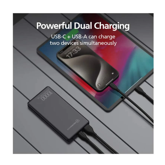 Picture of Micropack PB-10S 10000mAh Black 22.5W Power Bank