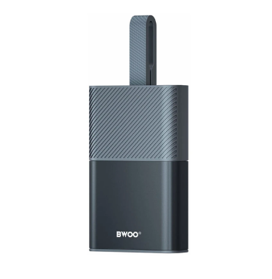 Picture of BWOO BO-P68 10000mAh 30W Grey Fast Charging Power Bank With Built-In Cable