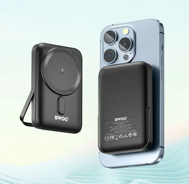 Picture of BWOO BO-P33 10000mAh Black 20W MagSafe Qi Wireless Power Bank