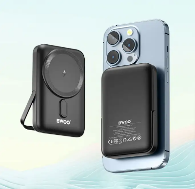 Picture of BWOO BO-P33 10000mAh Black 20W MagSafe Qi Wireless Power Bank