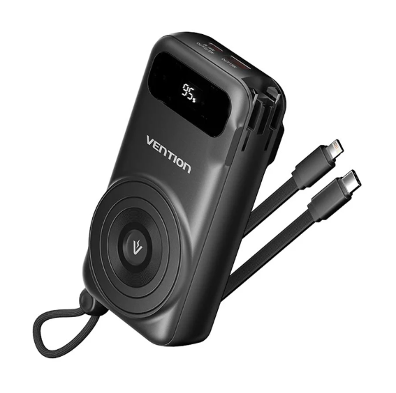 Picture of Vention FHXB0 10000mAh 22.5W Black Power Bank with Digital Display