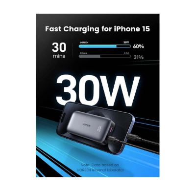 Picture of UGREEN PB502 (25185) 10000mAh Grey 30W Power Bank