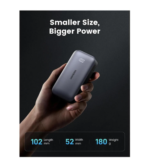 Picture of UGREEN PB502 (25185) 10000mAh Grey 30W Power Bank