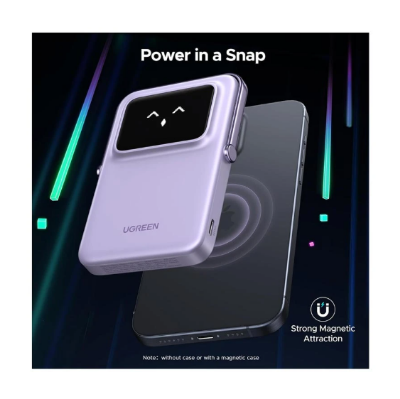 Picture of UGREEN PB571 Uno 5000mAh Purple 20W MagSafe Qi Wireless Power Bank