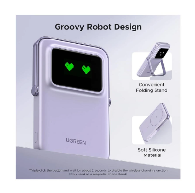 Picture of UGREEN PB571 Uno 5000mAh Purple 20W MagSafe Qi Wireless Power Bank