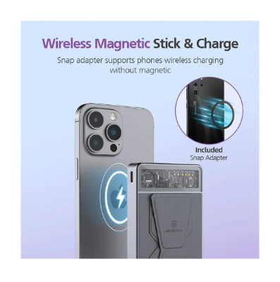 Picture of Micropack WPB-310 10000mAh Grey 20W MagSafe Qi Wireless Power Bank