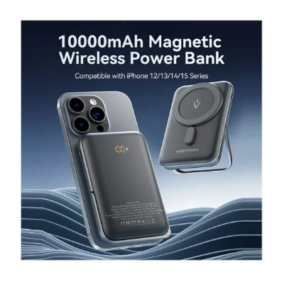Picture of Vention FHNB0 10000mAh Black 20W MagSafe Qi Wireless Power Bank