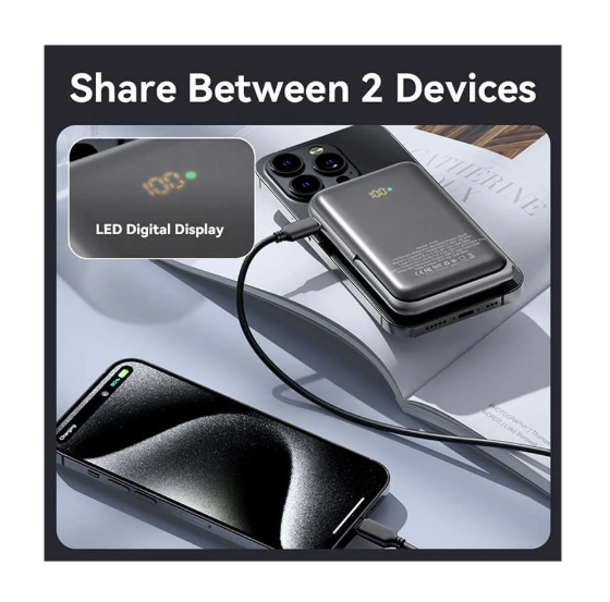 Picture of Vention FHNB0 10000mAh Black 20W MagSafe Qi Wireless Power Bank