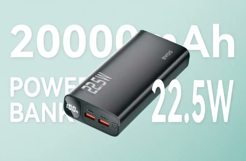 Picture of BWOO BO-P44 20000mAh 22.5W QC3.0 Black Power Bank With Digital Display