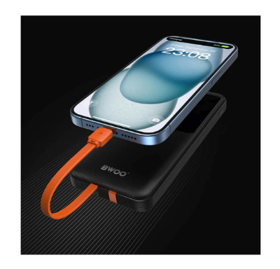 Picture of BWOO BO-P60 10000mAh 22.5W Black Power Bank With Digital Display