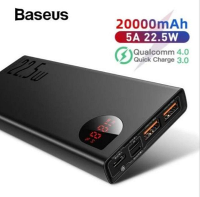 Picture of Baseus Adaman 20000mAh Black 22.5W Power Bank with Digital Display