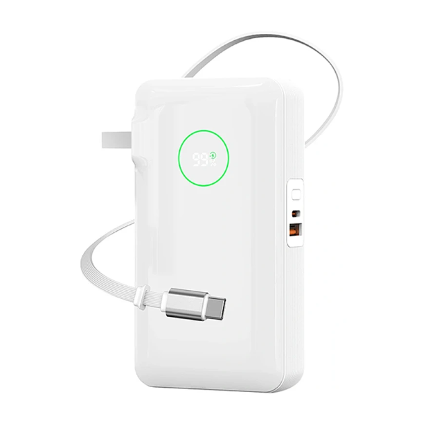 Picture of WIWU Wi-P049 10000mAh Black 35W Charging Power Bank with Built-in Charger