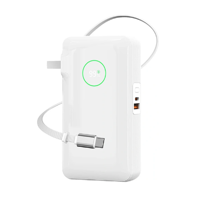 Picture of WIWU Wi-P049 10000mAh Black 35W Charging Power Bank with Built-in Charger