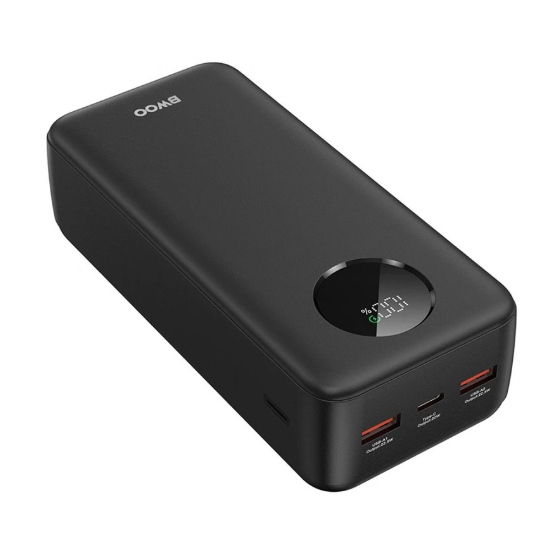Picture of BWOO BO-P64W 30000mAh 22.5W Black Power Bank With LCD Screen