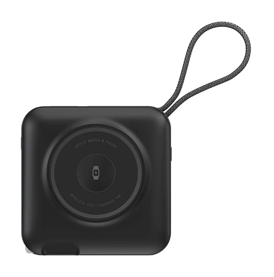 Picture of WIWU Wi-P051 15000mAh Black 45W MagSafe Qi Wireless Power Bank with Built-in Charger