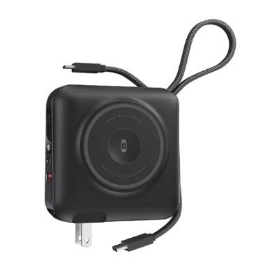 Picture of WIWU Wi-P051 15000mAh Black 45W MagSafe Qi Wireless Power Bank with Built-in Charger
