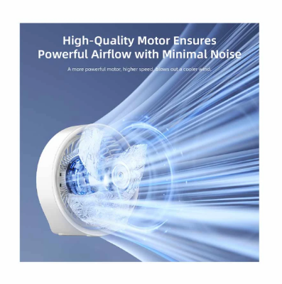 Picture of Vyvylabs D04 White Portable Desktop Fan with LED light #VKD04-WH (6.5W, 1800mAh)