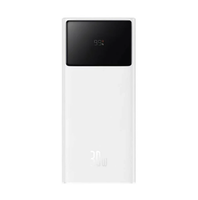 Picture of Baseus Star Lord P10022904213-00 20000mAh White 30W Power Bank with Digital Display & USB-A to Type-C White Cable