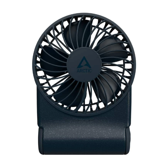 Picture of Arctic Summair 2GO Dark Blue Rechargeable Pocket Fan with Stand #AEBRZ00028A (5W, 5000mAh)