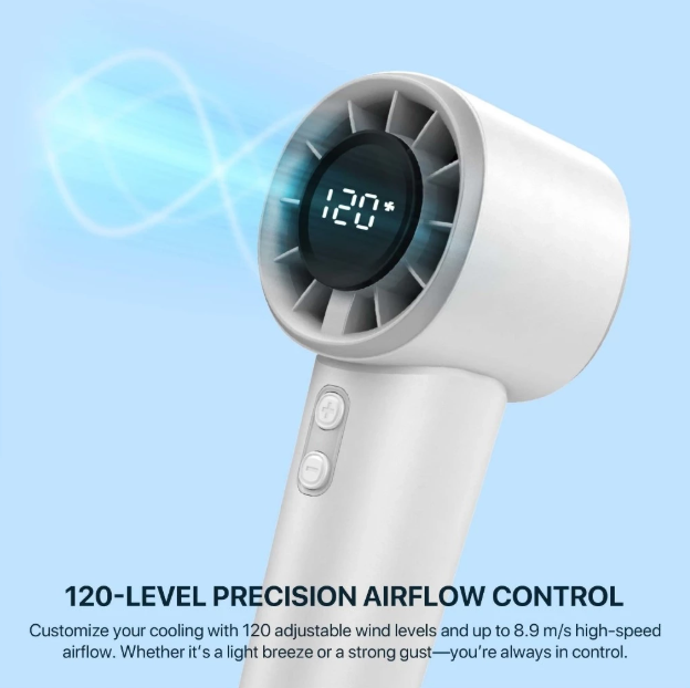 Picture of Fantech PAC5 Blue Rechargeable Handheld Fan (3.7V, 3000mAh)