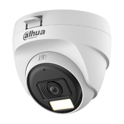 Picture of Dahua HAC-T1A21-U-IL-A (2.8mm) (2.0MP) Smart Dual Light HDCVI Fixed Eyeball Dome CC Camera (Built in Audio)