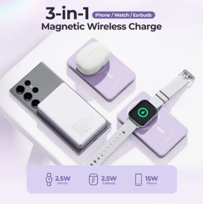 Picture of Havit PB5219 10000mAh Blue 20W MagSafe Qi Wireless Power Bank