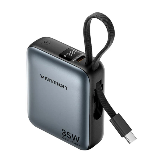 Picture of Vention FHEH0 10000mAh 35W Gray Power Bank with Digital Display