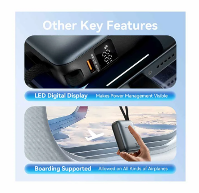 Picture of Vention FHEH0 10000mAh 35W Gray Power Bank with Digital Display