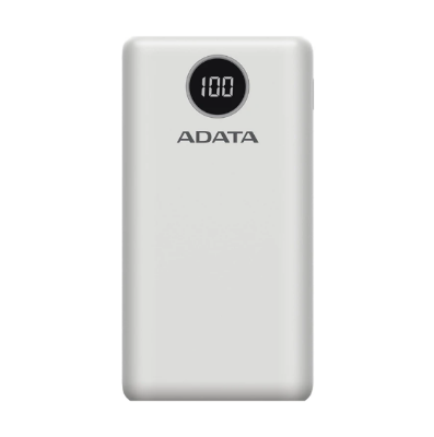 Picture of ADATA P20000QCD হোয়াইট পাওয়ার ব্যাঙ্ক ২০০০০ এমএএইচ